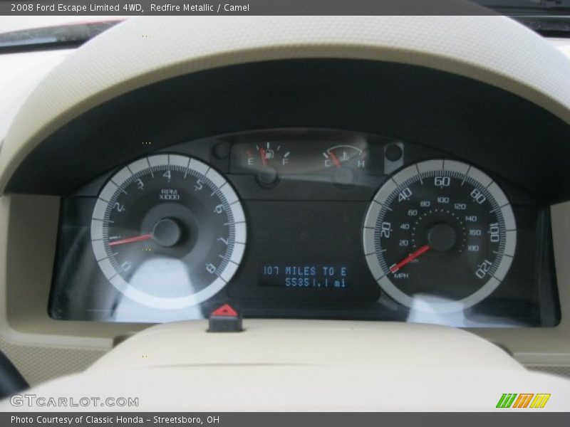 Redfire Metallic / Camel 2008 Ford Escape Limited 4WD