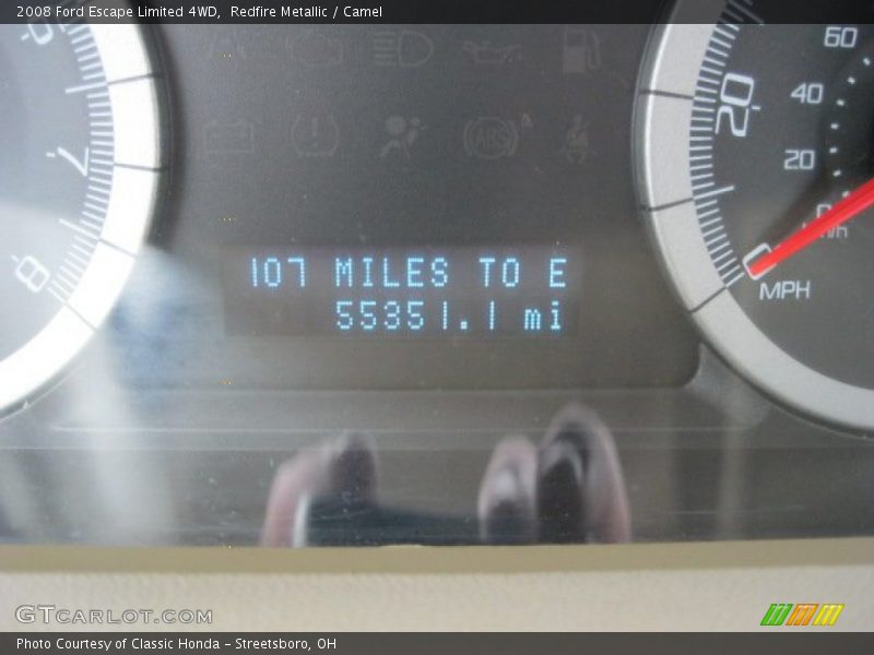 Redfire Metallic / Camel 2008 Ford Escape Limited 4WD