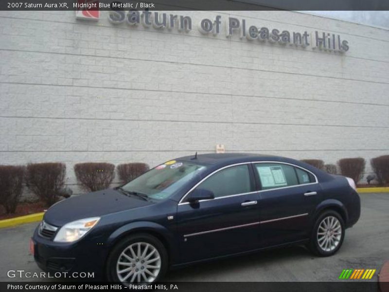 Midnight Blue Metallic / Black 2007 Saturn Aura XR