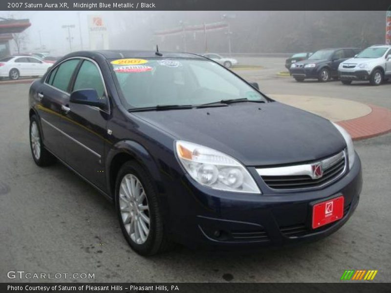 Midnight Blue Metallic / Black 2007 Saturn Aura XR
