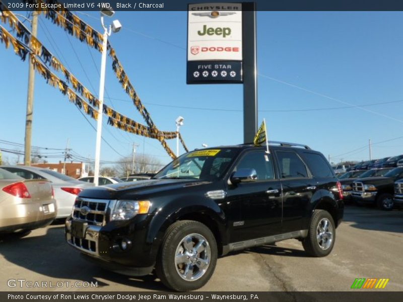 Black / Charcoal 2009 Ford Escape Limited V6 4WD