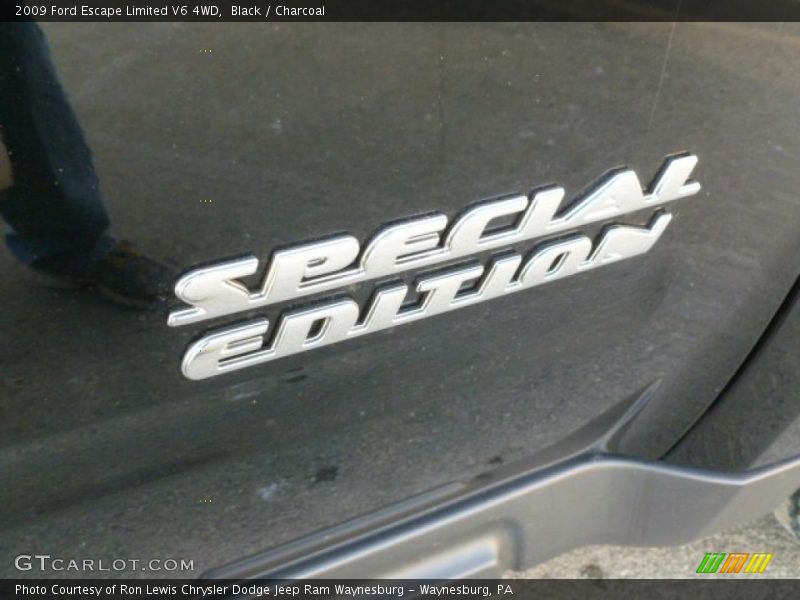 Black / Charcoal 2009 Ford Escape Limited V6 4WD
