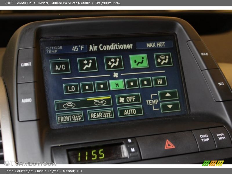 Millenium Silver Metallic / Gray/Burgundy 2005 Toyota Prius Hybrid