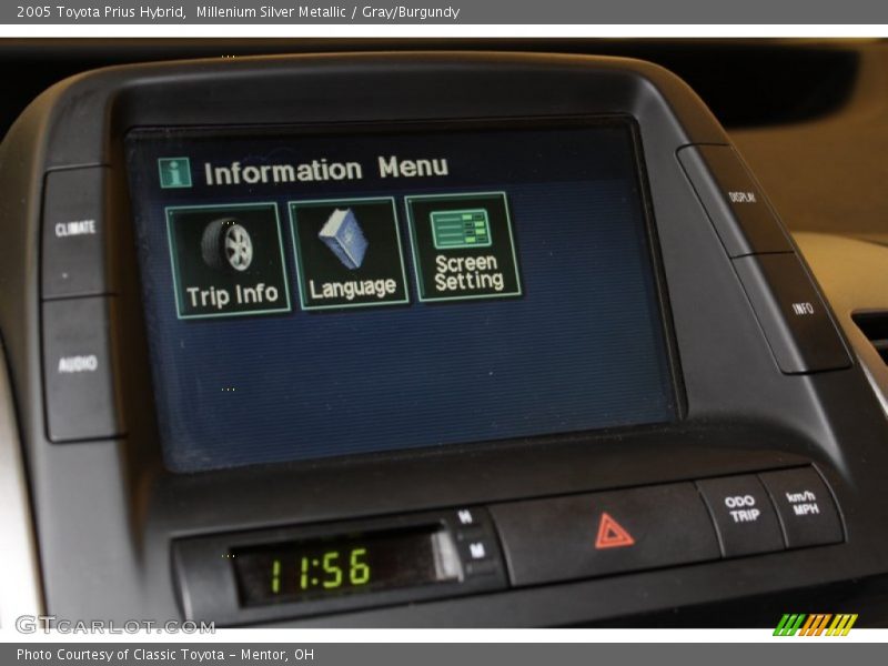 Millenium Silver Metallic / Gray/Burgundy 2005 Toyota Prius Hybrid