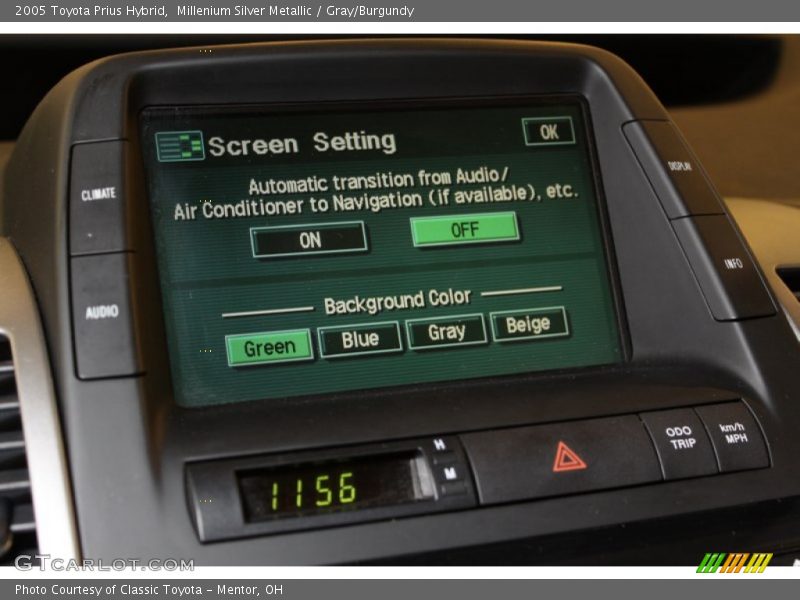 Millenium Silver Metallic / Gray/Burgundy 2005 Toyota Prius Hybrid