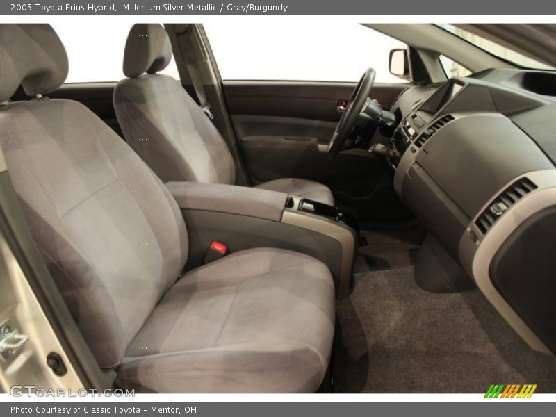 Millenium Silver Metallic / Gray/Burgundy 2005 Toyota Prius Hybrid