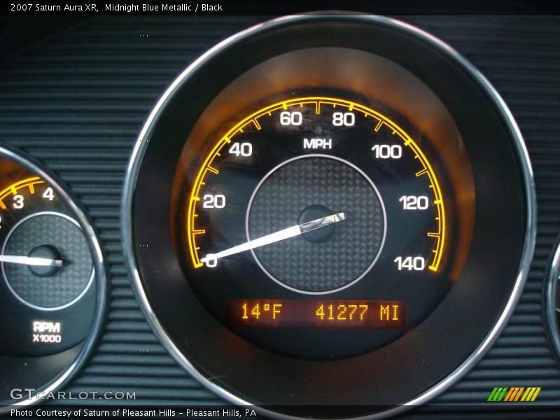 Midnight Blue Metallic / Black 2007 Saturn Aura XR