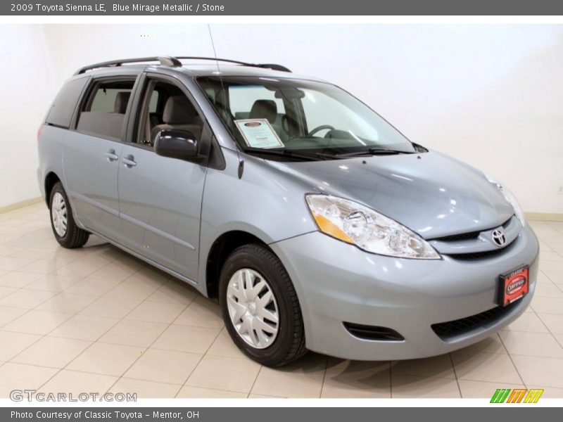 Blue Mirage Metallic / Stone 2009 Toyota Sienna LE