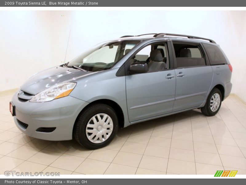 Blue Mirage Metallic / Stone 2009 Toyota Sienna LE