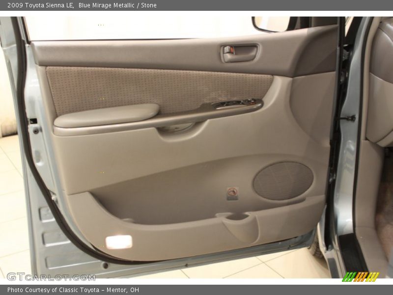 Blue Mirage Metallic / Stone 2009 Toyota Sienna LE