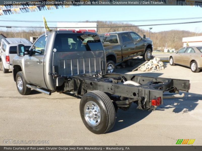 Graystone Metallic / Dark Titanium 2008 Chevrolet Silverado 2500HD Work Truck Regular Cab 4x4 Chassis