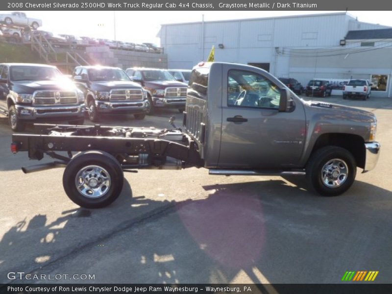 Graystone Metallic / Dark Titanium 2008 Chevrolet Silverado 2500HD Work Truck Regular Cab 4x4 Chassis