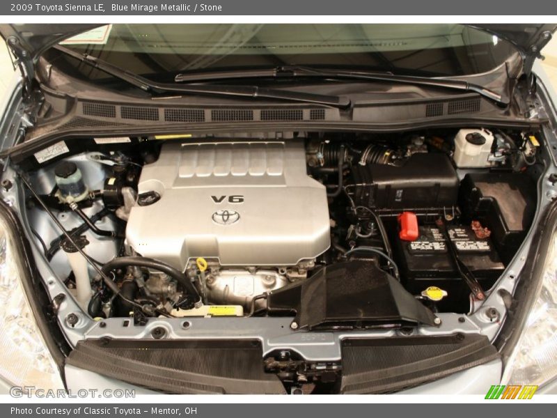 Blue Mirage Metallic / Stone 2009 Toyota Sienna LE