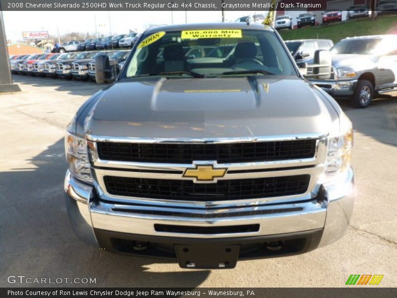 Graystone Metallic / Dark Titanium 2008 Chevrolet Silverado 2500HD Work Truck Regular Cab 4x4 Chassis