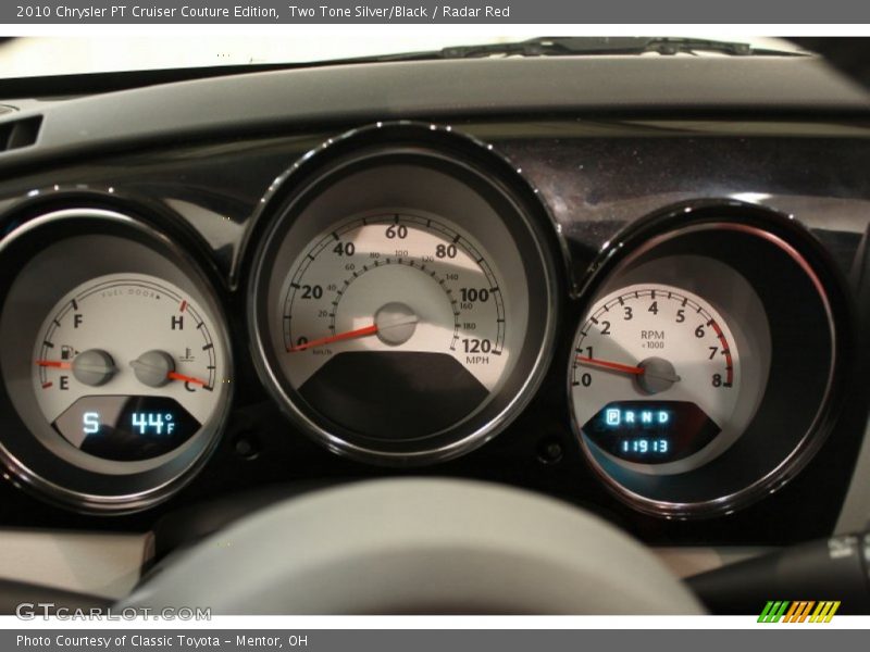 Two Tone Silver/Black / Radar Red 2010 Chrysler PT Cruiser Couture Edition