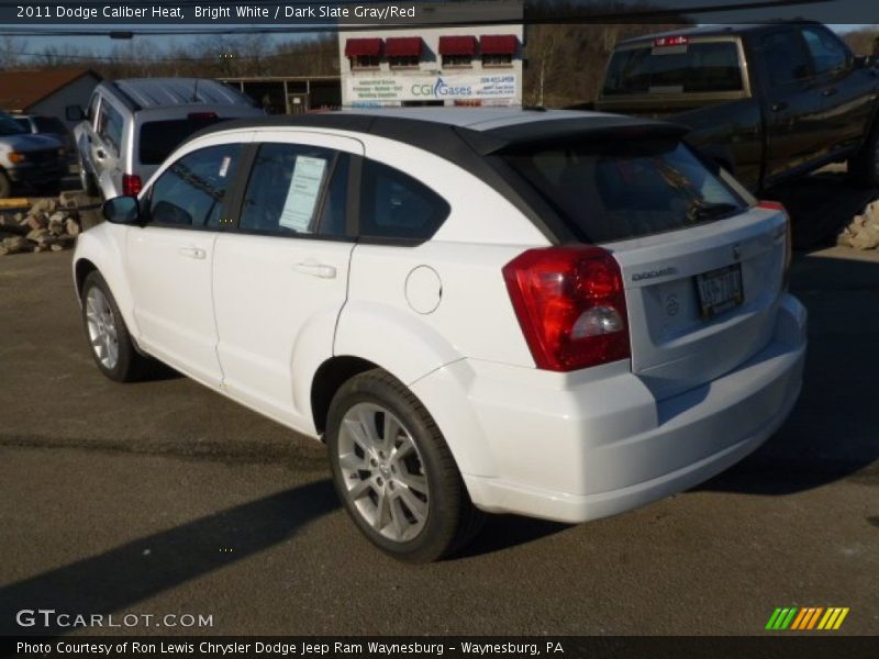 Bright White / Dark Slate Gray/Red 2011 Dodge Caliber Heat