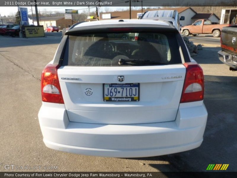 Bright White / Dark Slate Gray/Red 2011 Dodge Caliber Heat