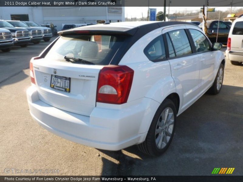 Bright White / Dark Slate Gray/Red 2011 Dodge Caliber Heat