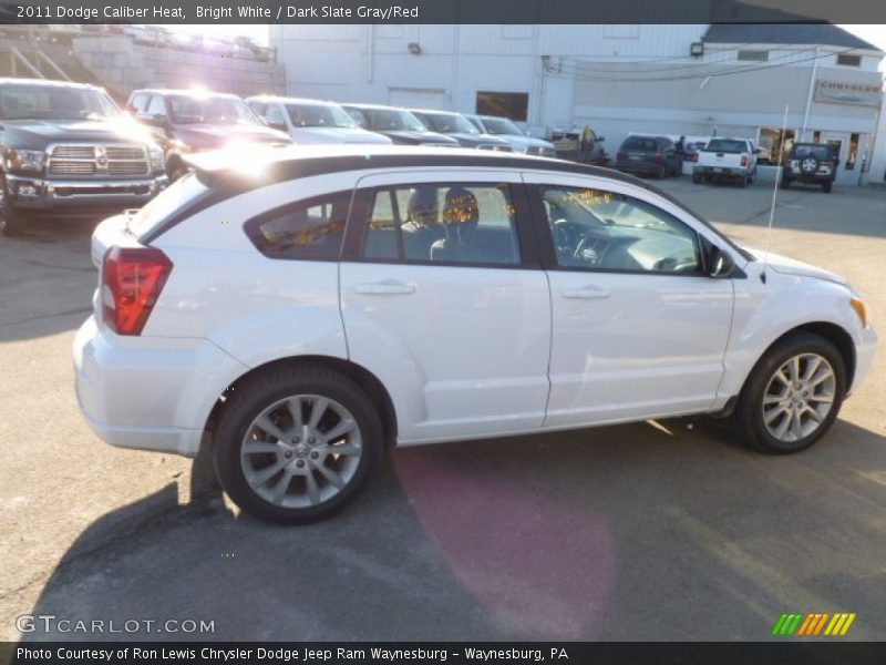 Bright White / Dark Slate Gray/Red 2011 Dodge Caliber Heat