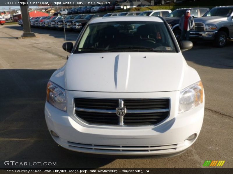 Bright White / Dark Slate Gray/Red 2011 Dodge Caliber Heat