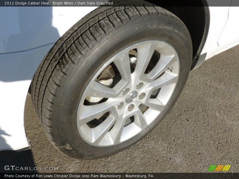 Bright White / Dark Slate Gray/Red 2011 Dodge Caliber Heat