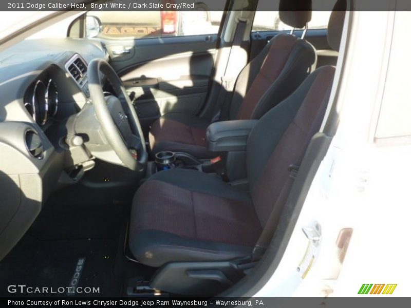 Bright White / Dark Slate Gray/Red 2011 Dodge Caliber Heat