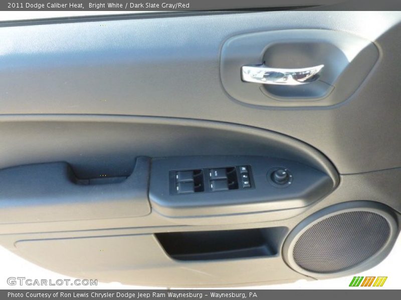 Bright White / Dark Slate Gray/Red 2011 Dodge Caliber Heat