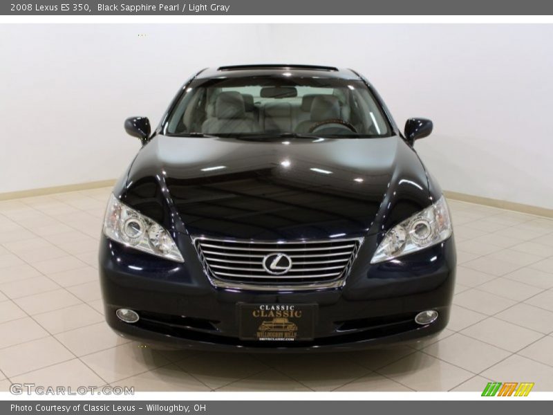 Black Sapphire Pearl / Light Gray 2008 Lexus ES 350