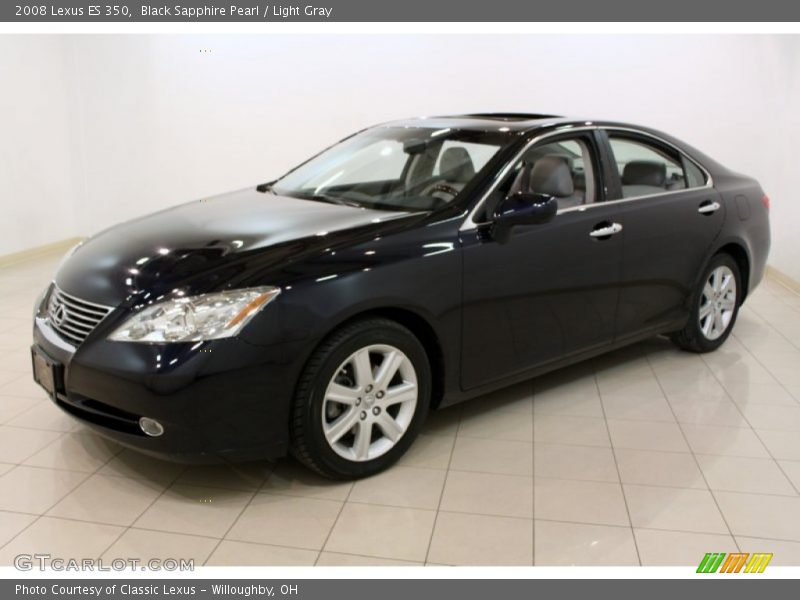 Black Sapphire Pearl / Light Gray 2008 Lexus ES 350