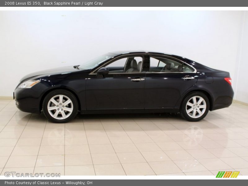 Black Sapphire Pearl / Light Gray 2008 Lexus ES 350