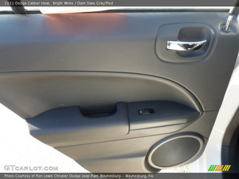 Bright White / Dark Slate Gray/Red 2011 Dodge Caliber Heat