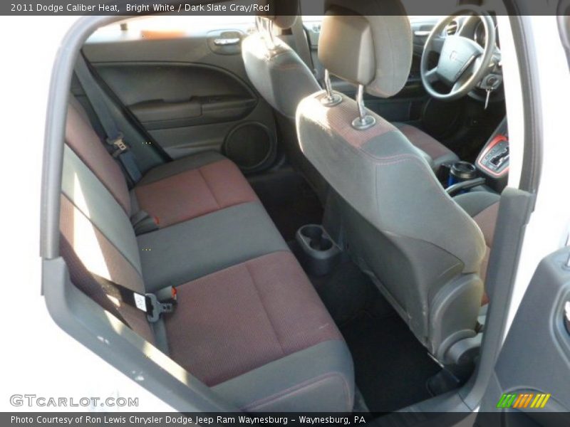 Bright White / Dark Slate Gray/Red 2011 Dodge Caliber Heat