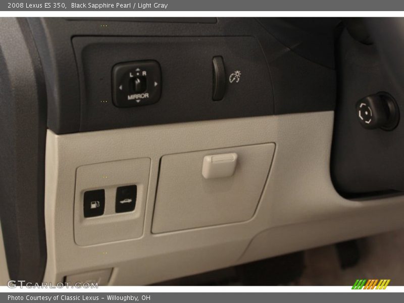 Black Sapphire Pearl / Light Gray 2008 Lexus ES 350