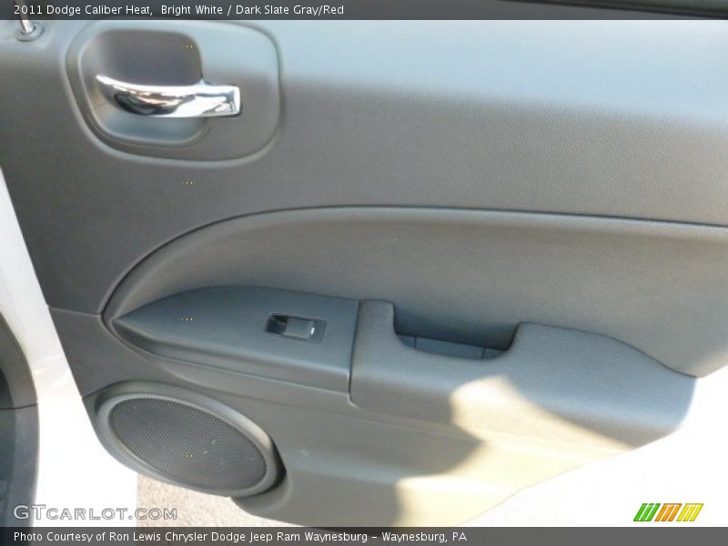 Bright White / Dark Slate Gray/Red 2011 Dodge Caliber Heat