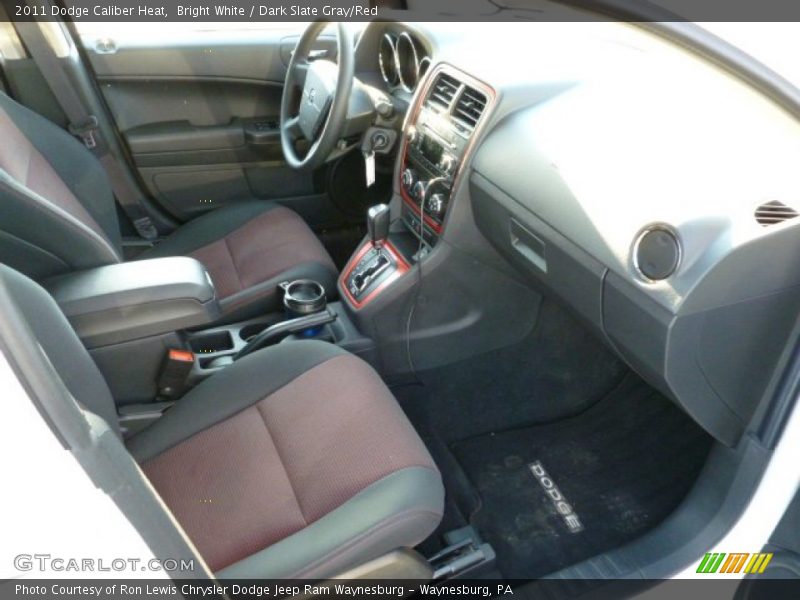 Bright White / Dark Slate Gray/Red 2011 Dodge Caliber Heat