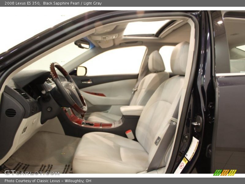Black Sapphire Pearl / Light Gray 2008 Lexus ES 350