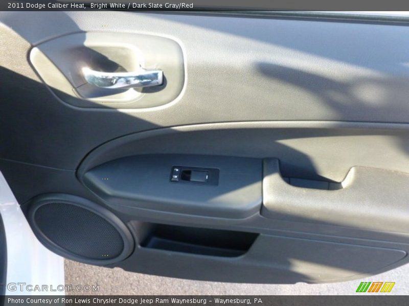 Bright White / Dark Slate Gray/Red 2011 Dodge Caliber Heat