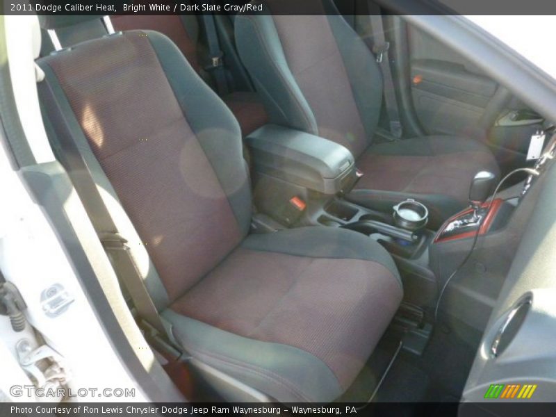 Bright White / Dark Slate Gray/Red 2011 Dodge Caliber Heat