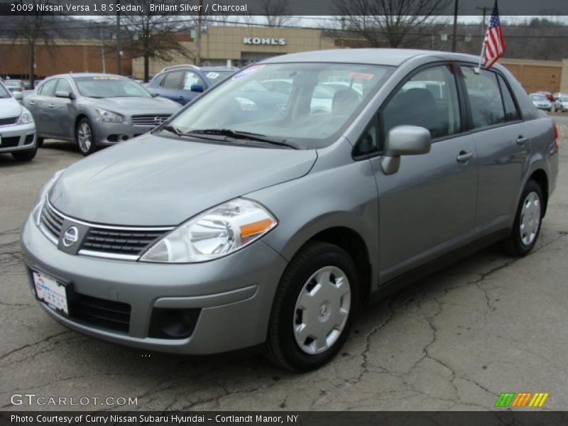 Brillant Silver / Charcoal 2009 Nissan Versa 1.8 S Sedan