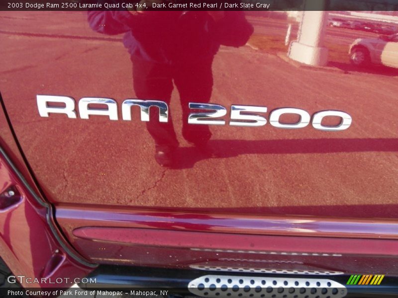 Dark Garnet Red Pearl / Dark Slate Gray 2003 Dodge Ram 2500 Laramie Quad Cab 4x4