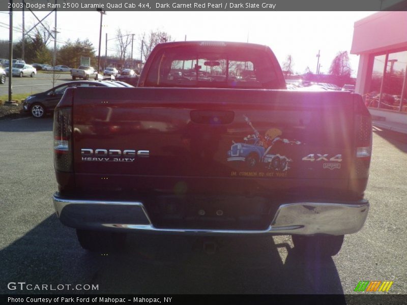 Dark Garnet Red Pearl / Dark Slate Gray 2003 Dodge Ram 2500 Laramie Quad Cab 4x4