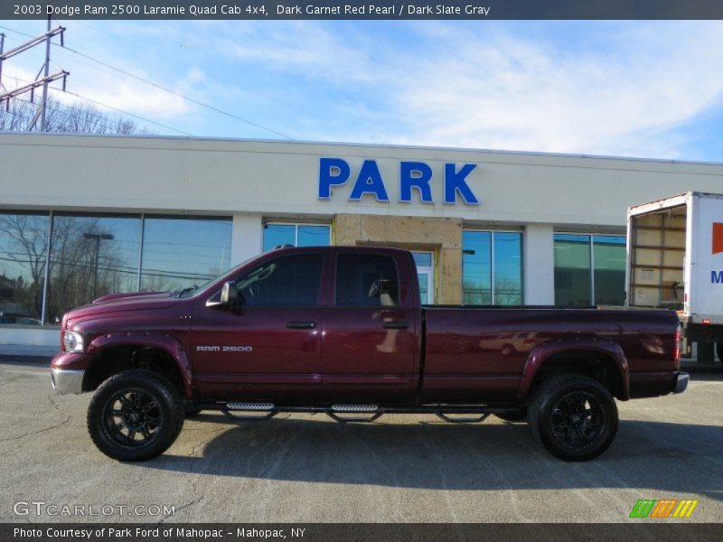 Dark Garnet Red Pearl / Dark Slate Gray 2003 Dodge Ram 2500 Laramie Quad Cab 4x4