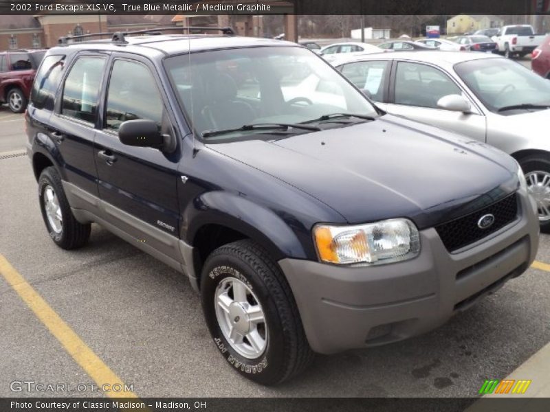 True Blue Metallic / Medium Graphite 2002 Ford Escape XLS V6