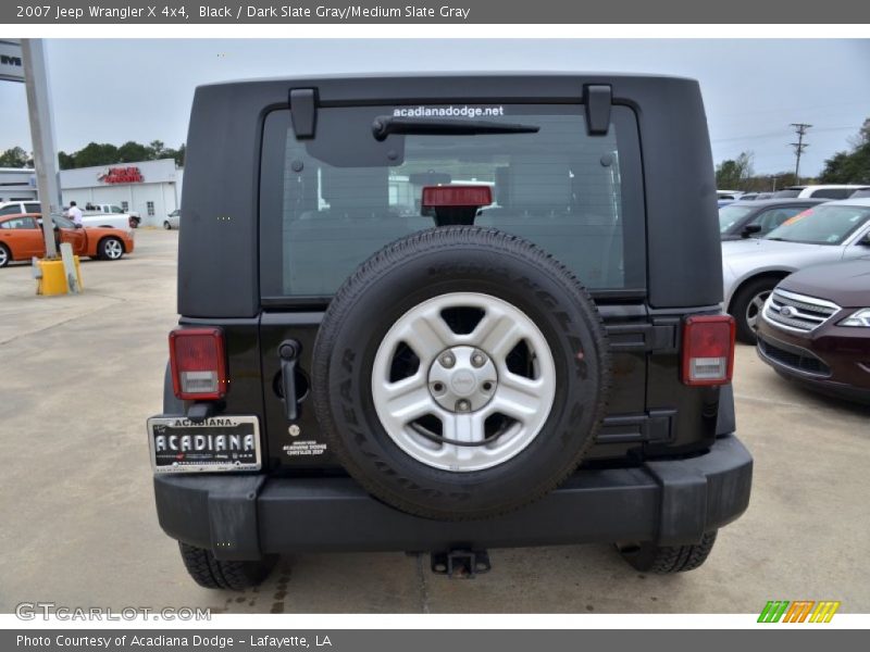 Black / Dark Slate Gray/Medium Slate Gray 2007 Jeep Wrangler X 4x4