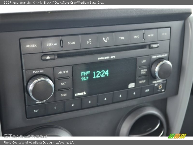 Black / Dark Slate Gray/Medium Slate Gray 2007 Jeep Wrangler X 4x4