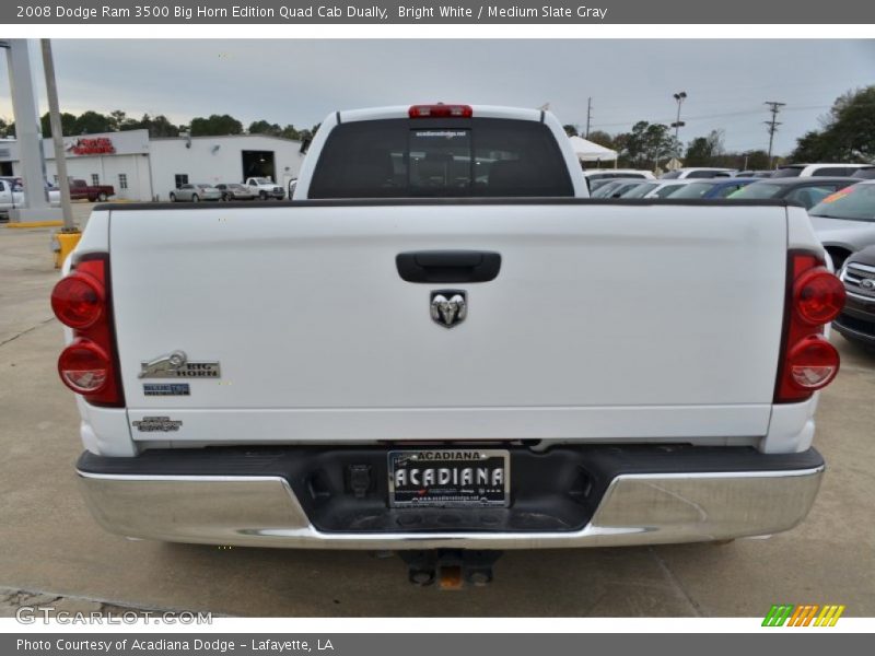 Bright White / Medium Slate Gray 2008 Dodge Ram 3500 Big Horn Edition Quad Cab Dually