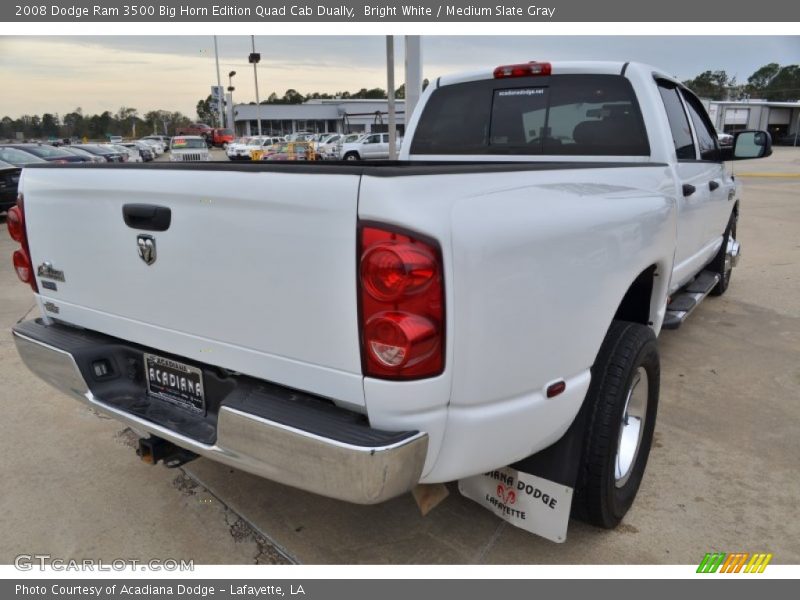 Bright White / Medium Slate Gray 2008 Dodge Ram 3500 Big Horn Edition Quad Cab Dually