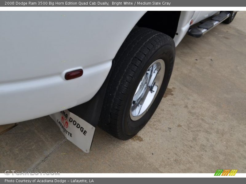 Bright White / Medium Slate Gray 2008 Dodge Ram 3500 Big Horn Edition Quad Cab Dually