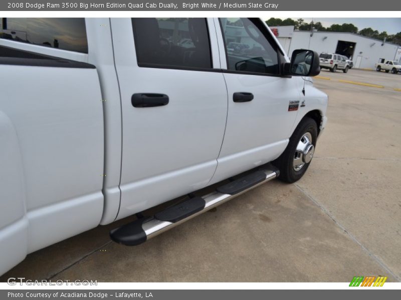 Bright White / Medium Slate Gray 2008 Dodge Ram 3500 Big Horn Edition Quad Cab Dually