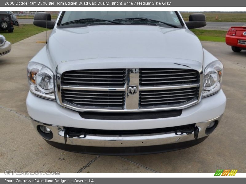 Bright White / Medium Slate Gray 2008 Dodge Ram 3500 Big Horn Edition Quad Cab Dually